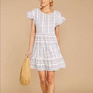 Striped Stitch Babydoll Dress